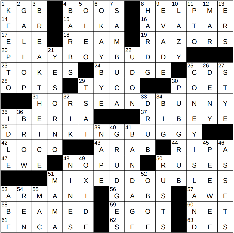 0122 25 NY Times Crossword 22 Jan 25 Wednesday NYXCrossword