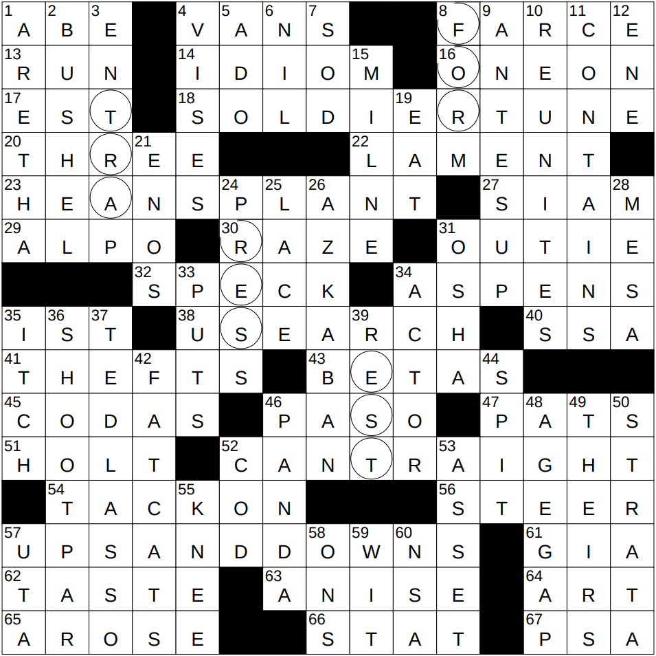 0130 25 NY Times Crossword 30 Jan 25 Thursday NYXCrossword