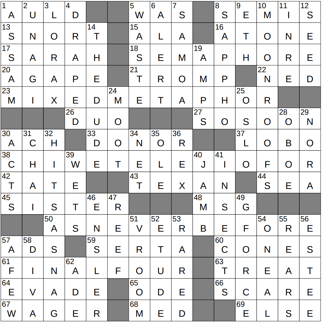 army shirt nyt crossword