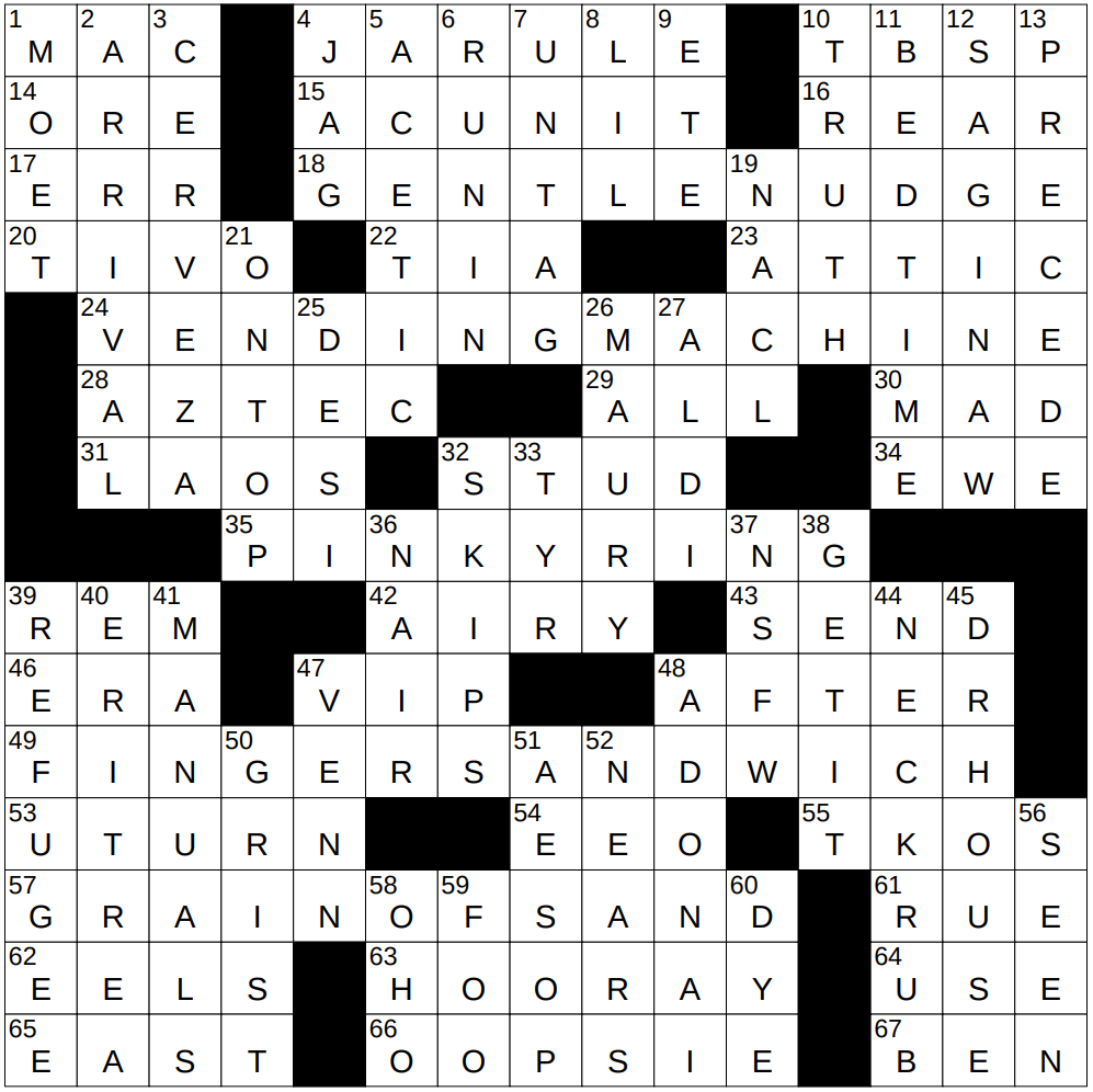 0410 25 NY Times Crossword 10 Apr 25 Thursday NYXCrossword