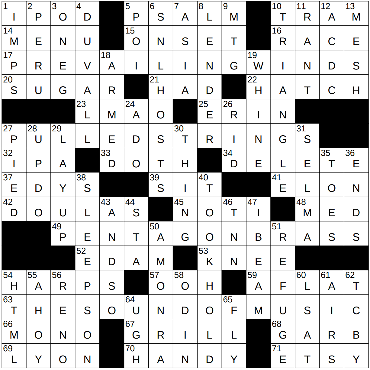 0510 22 NY Times Crossword 10 May 22 Tuesday NYXCrossword