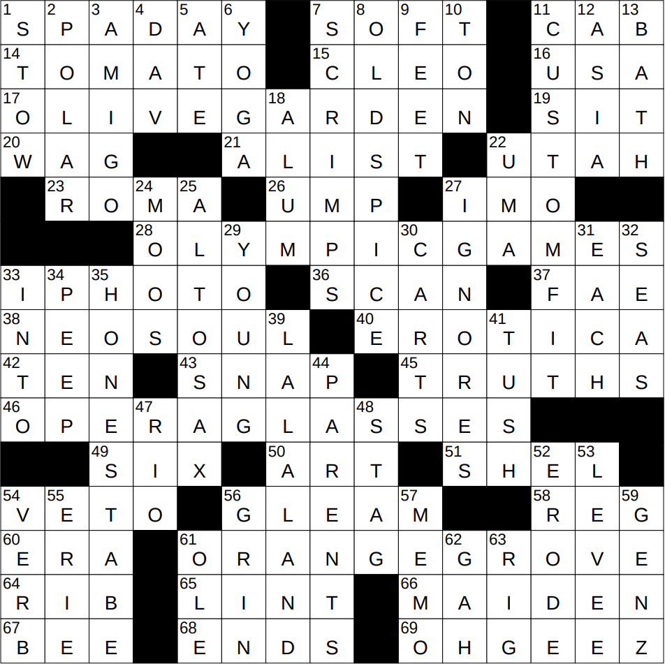 0519 25 NY Times Crossword 19 May 25 Monday NYXCrossword