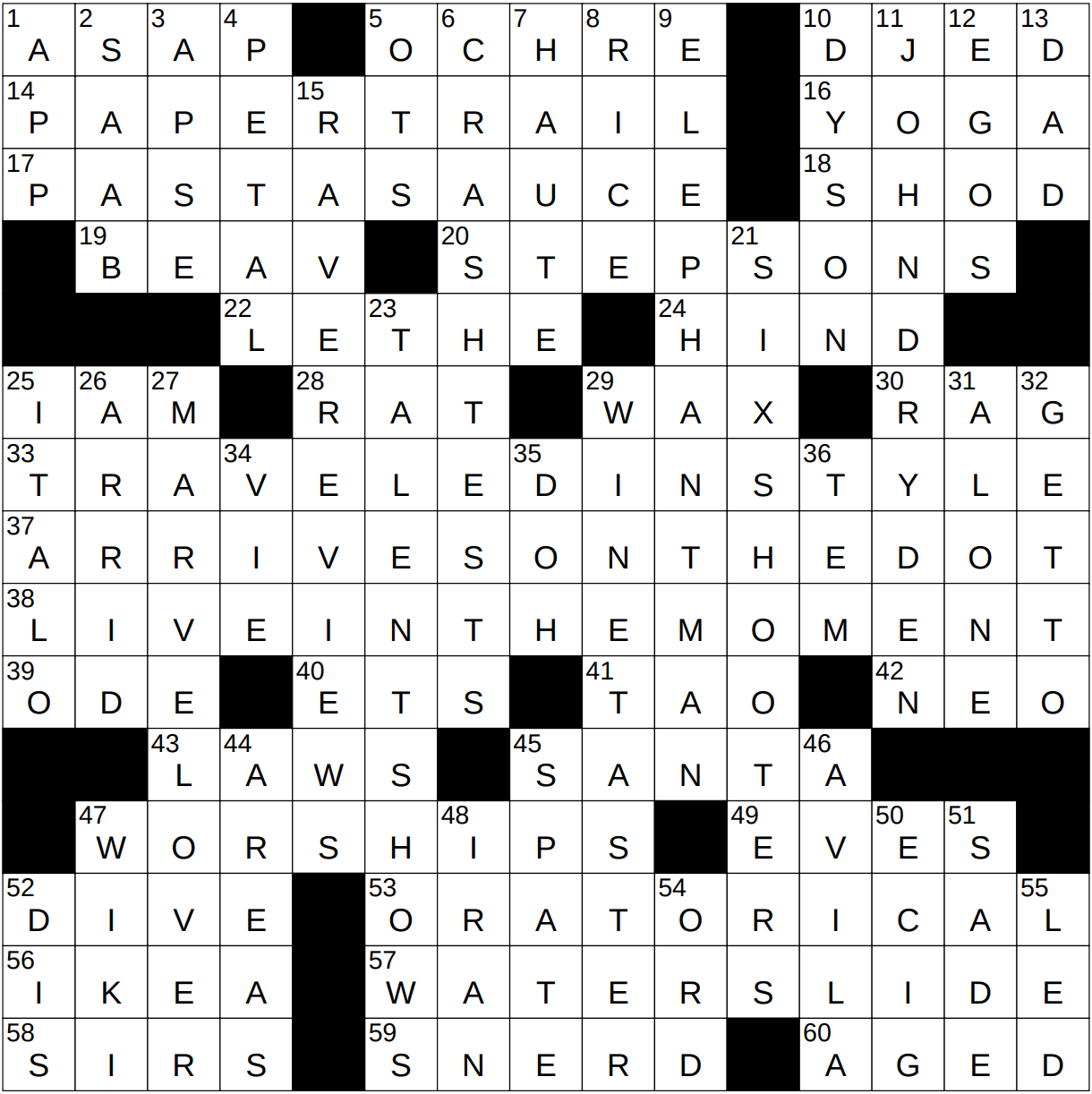 0528 22 NY Times Crossword 28 May 22 Saturday NYXCrossword
