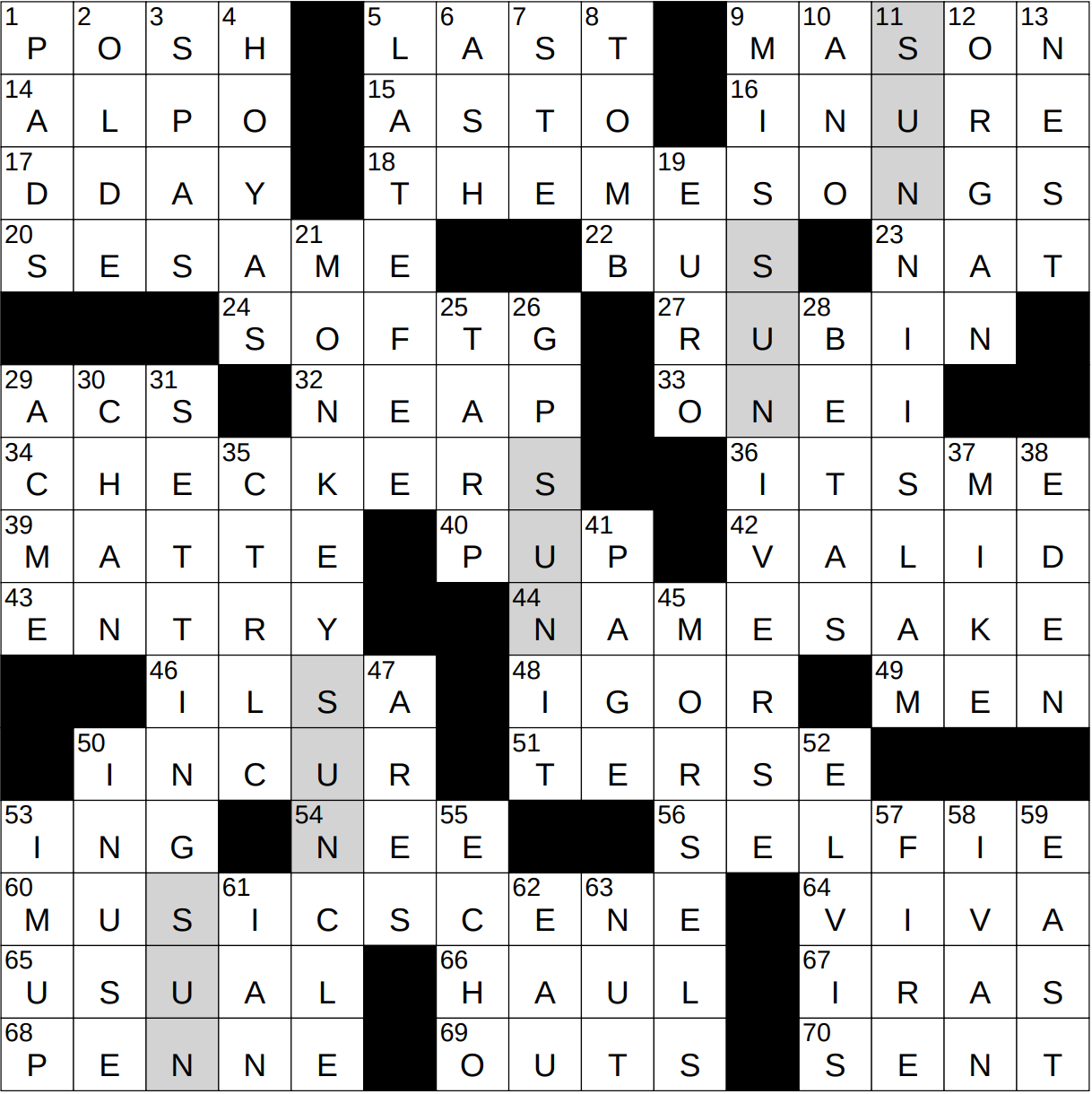 0627 22 NY Times Crossword 27 Jun 22 Monday NYXCrossword