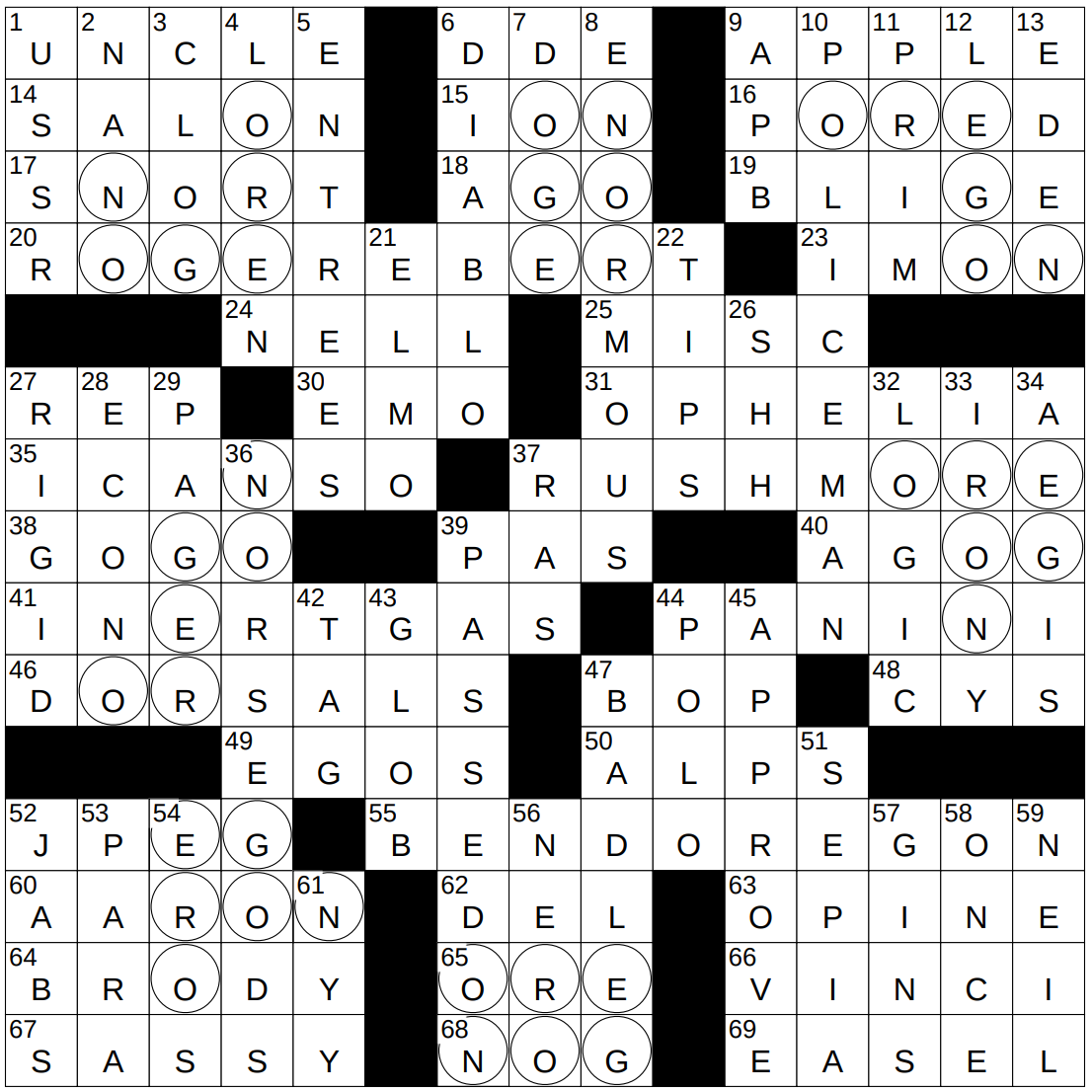 0729 25 NY Times Crossword 29 Jul 25 Tuesday NYXCrossword