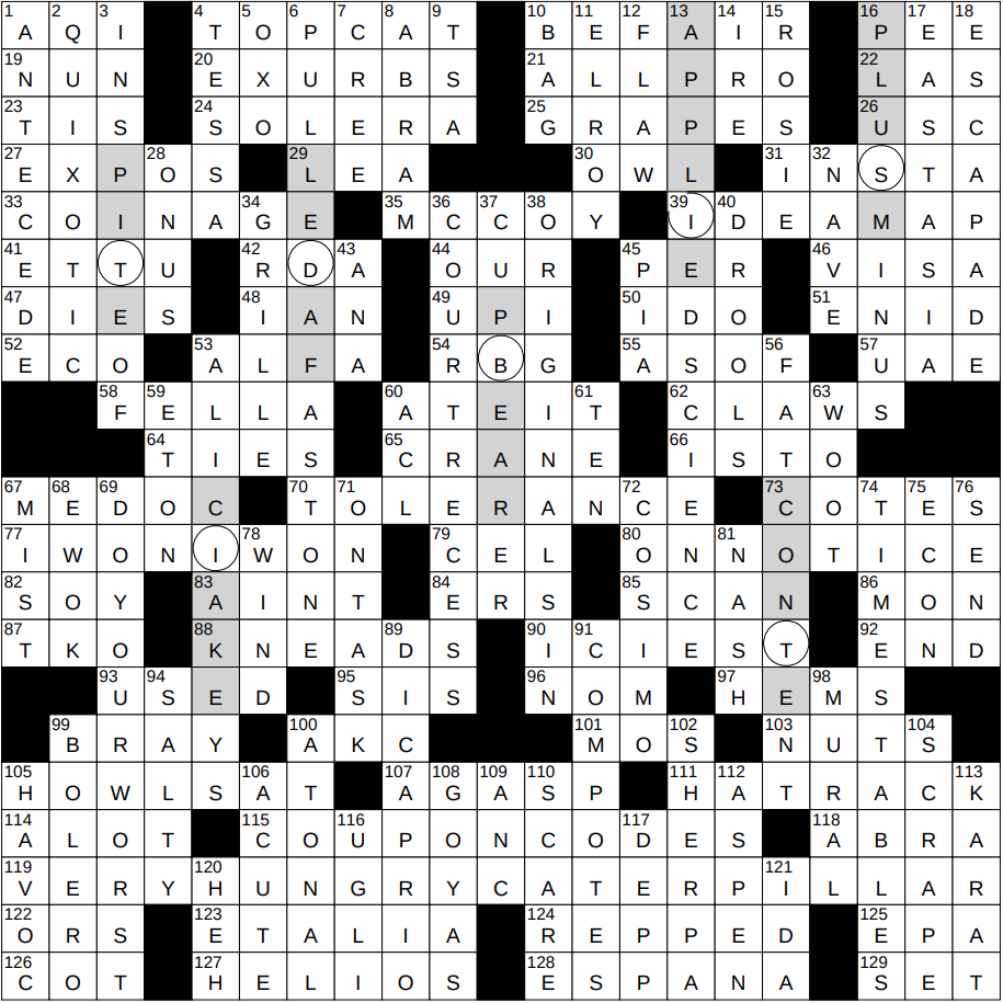 0820 23 NY Times Crossword 20 Aug 23 Sunday NYXCrossword
