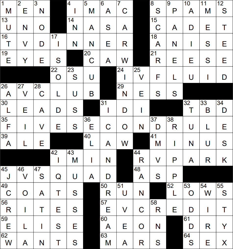 0831 22 NY Times Crossword 31 Aug 22 Wednesday NYXCrossword