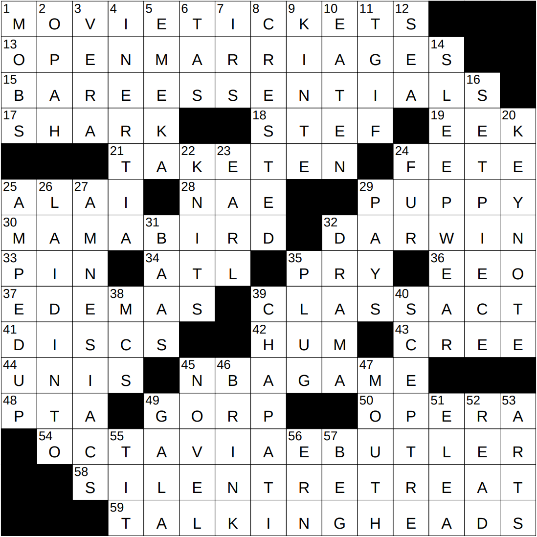 0906 25 NY Times Crossword 6 Sep 25 Saturday NYXCrossword