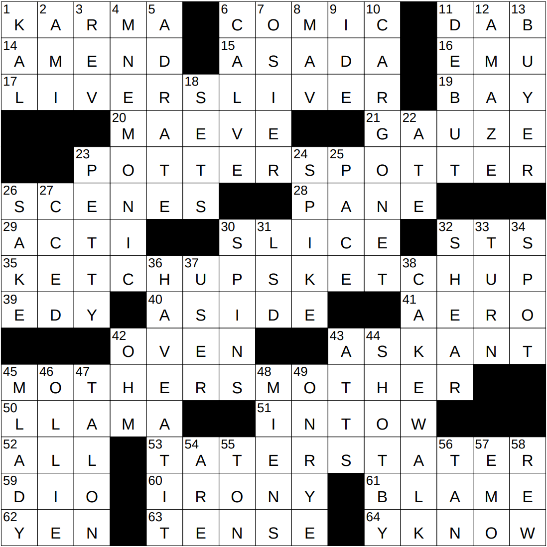 0910 25 NY Times Crossword 10 Sep 25 Wednesday NYXCrossword