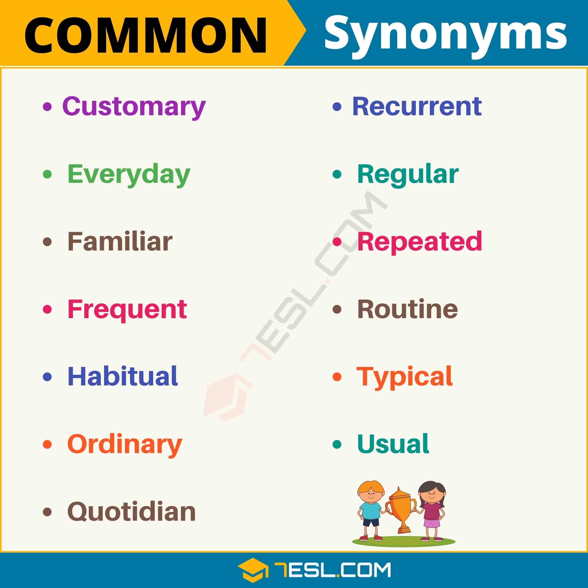 100 Synonyms For Common With Examples Another Word For Common 7ESL