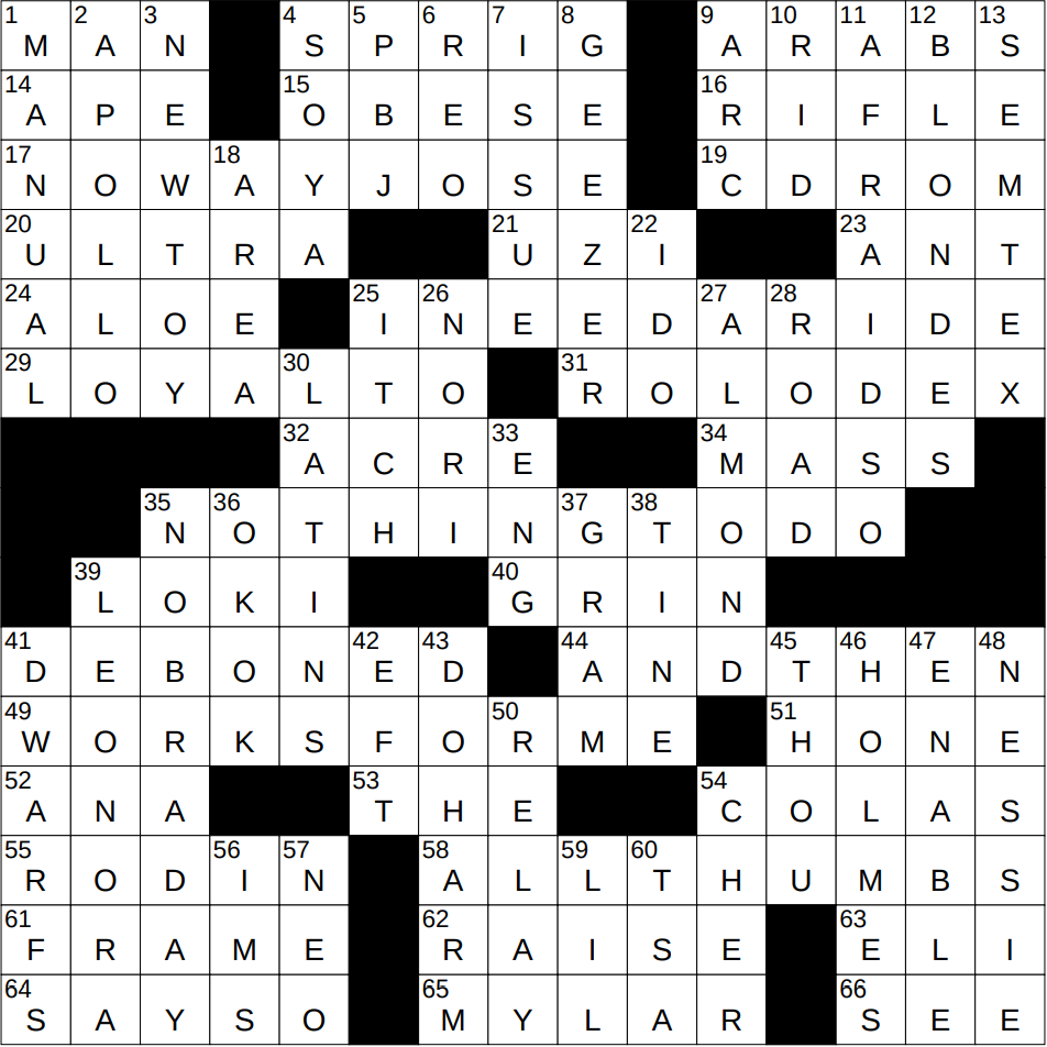 1009 25 NY Times Crossword 9 Oct 25 Thursday NYXCrossword