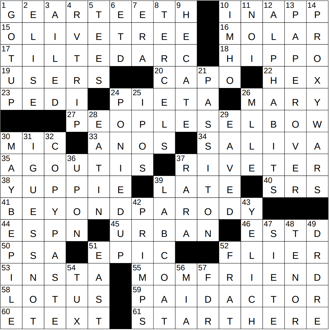 1101 25 NY Times Crossword 1 Nov 25 Saturday NYXCrossword