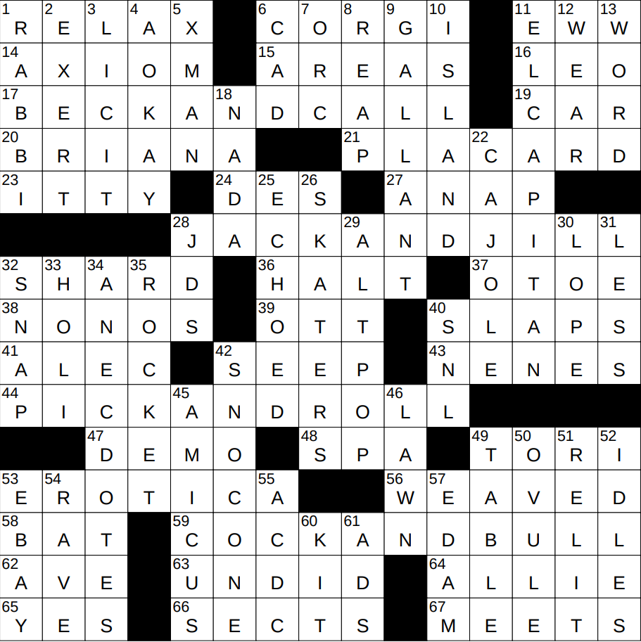 1118 24 NY Times Crossword 18 Nov 24 Monday NYXCrossword