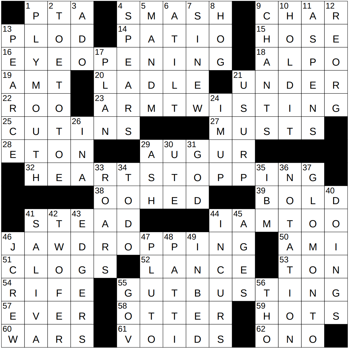 spots nyt crossword