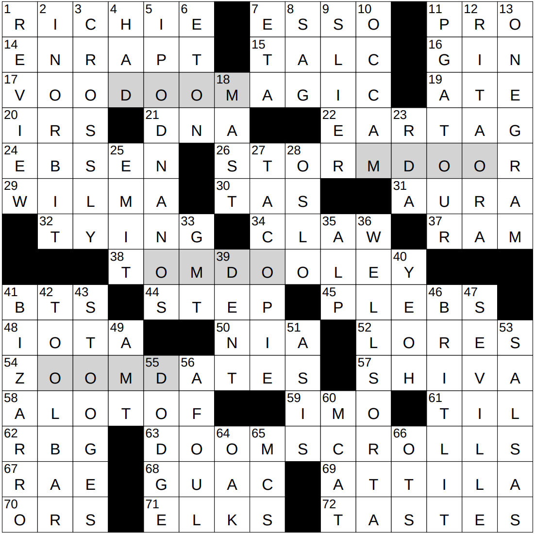 hindu deity crossword clue