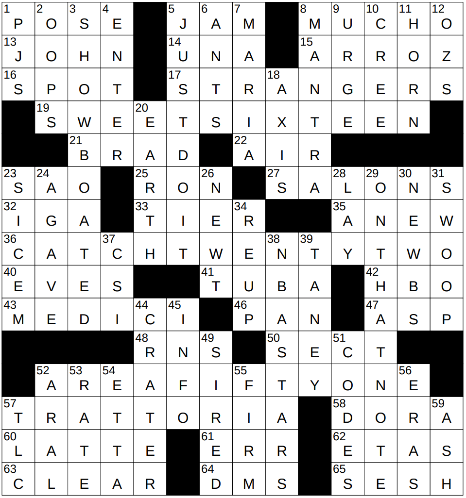 1212 24 NY Times Crossword 12 Dec 24 Thursday NYXCrossword