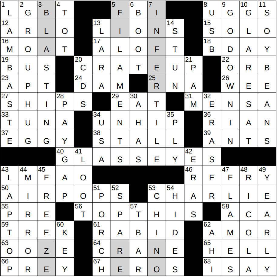 1221 23 NY Times Crossword 21 Dec 23 Thursday NYXCrossword