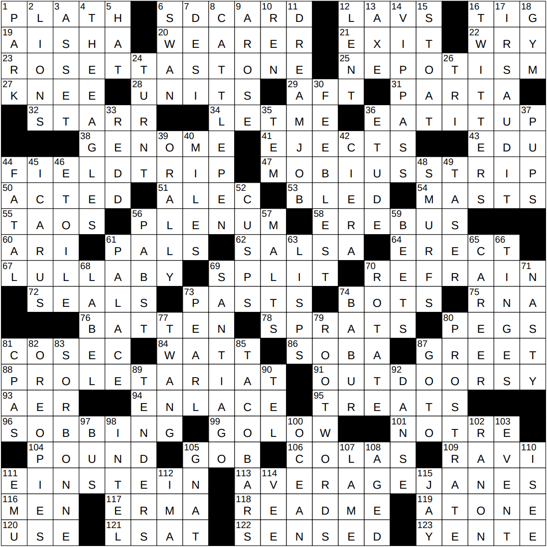 1228 25 NY Times Crossword 28 Dec 25 Sunday NYXCrossword