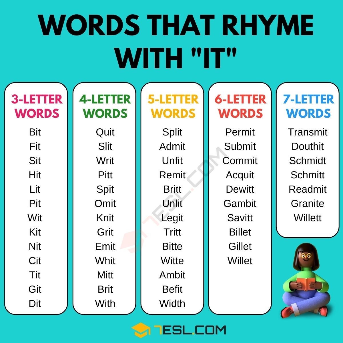 143 Examples Of Words That Rhyme With It 7ESL 143 Examples Of Words That Rhyme With It 7ESL