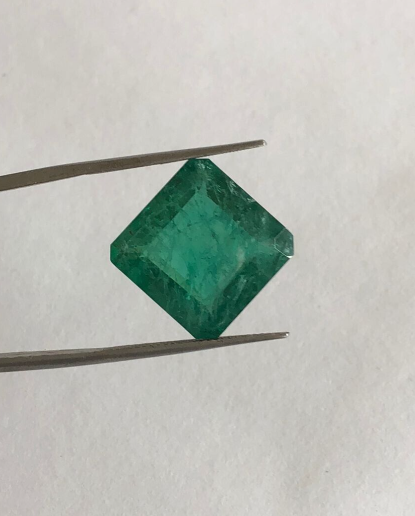 19 80 Cts Lab Grown Vivid Green Emerald 16x16 MM Square Green Emerald Gemstone EBay