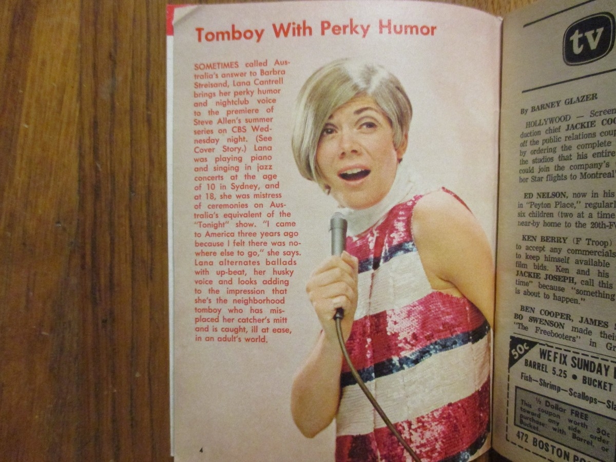 1967 Boston Sunday Herald TV Mag LANA CANTRELL JOHN BERADINO RICK JASON DRAGNET EBay