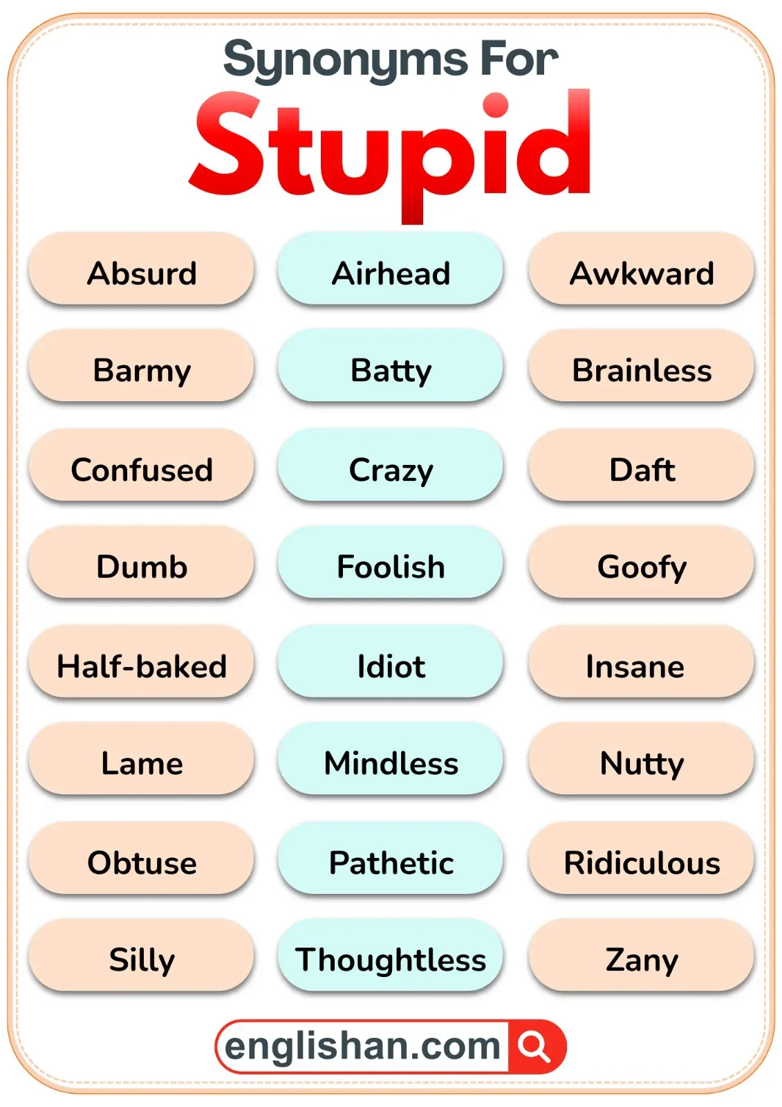205 Synonyms For Stupid With Meanings And Examples