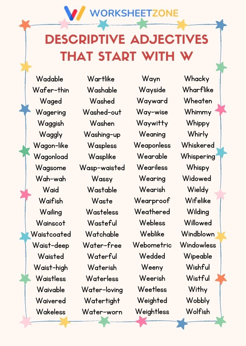 330 Adjectives That Start With W To Boost Your Vocabulary