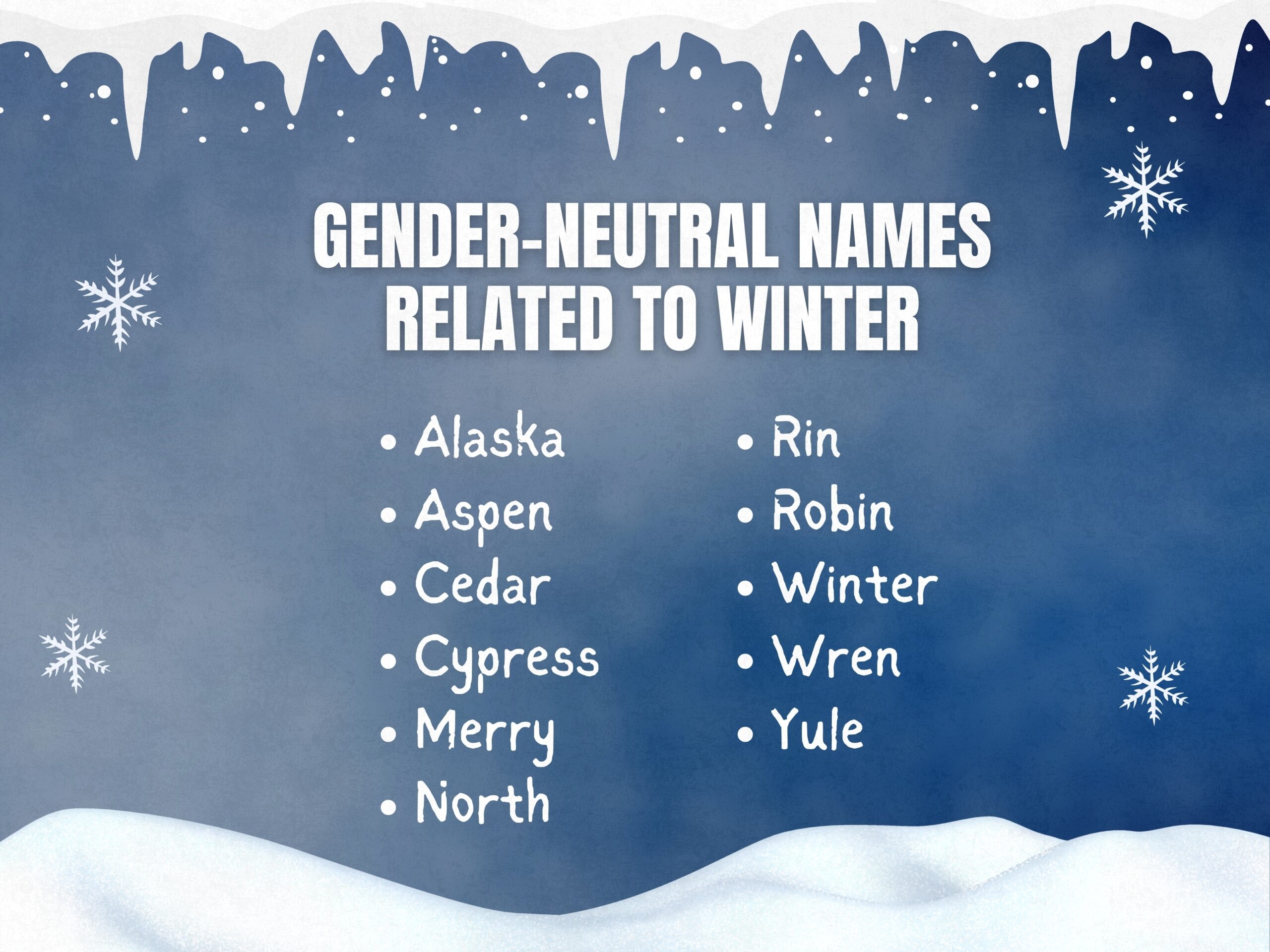 80 Cool Names That Mean Ice Boys Girls Unisex