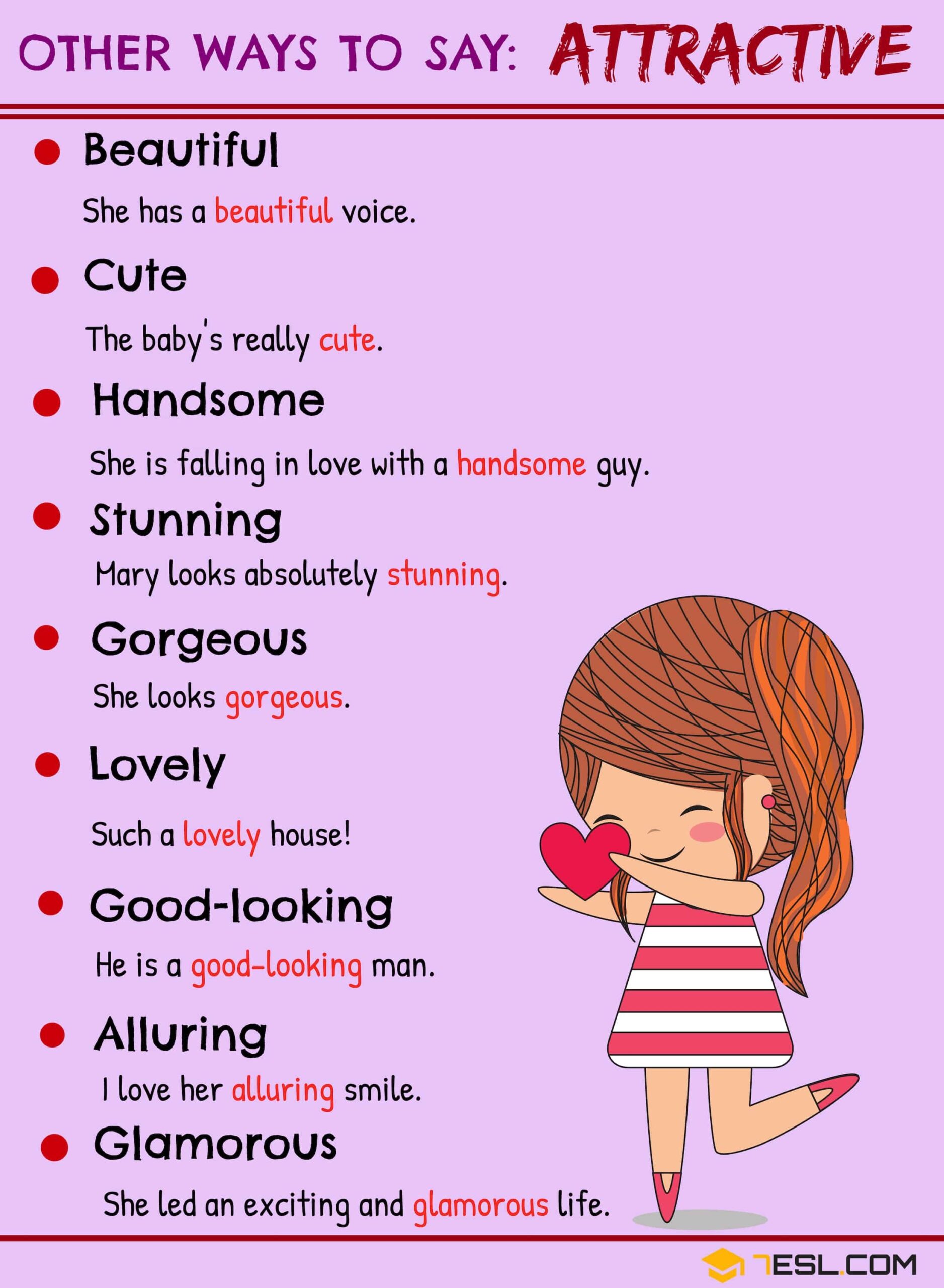 95 Synonyms For Attractive With Examples Another Word For Attractive 7ESL