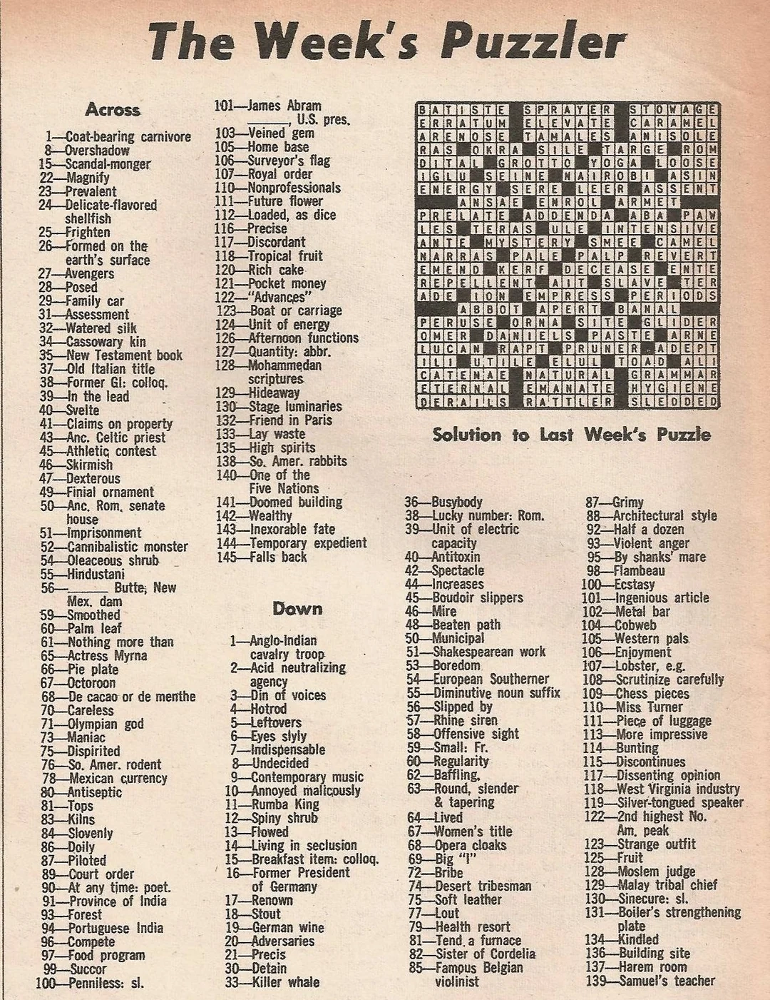 A Nostalgic Look At Clues And Answers From 55 Years Ago I Scanned This Crossword From A 1958 Los Angeles Times Sunday Edition R crossword A Nostalgic Look At Clues And Answers From 55 Years Ago I Scanned This Crossword From A 1958 Los Angeles Times Sunday Edition R crossword