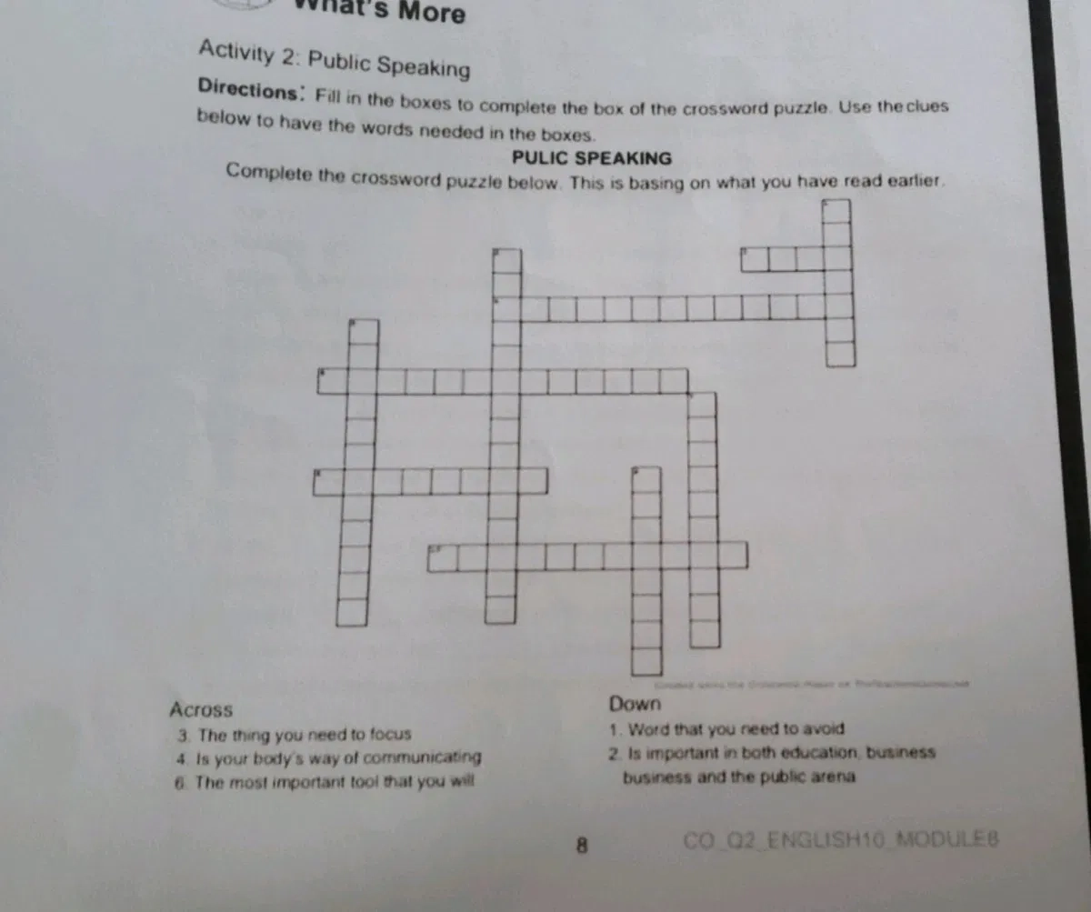 activity 2 crossword puzzle activity 2 crossword puzzle