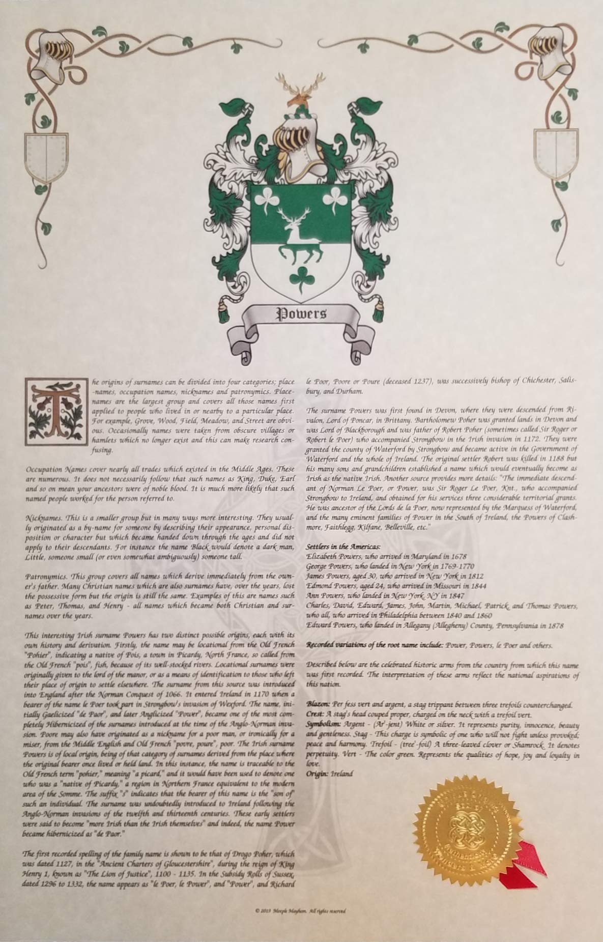 Amazon Parker Coat Of Arms Crest History 11x17 Print Surname Origin Scotland Home Kitchen