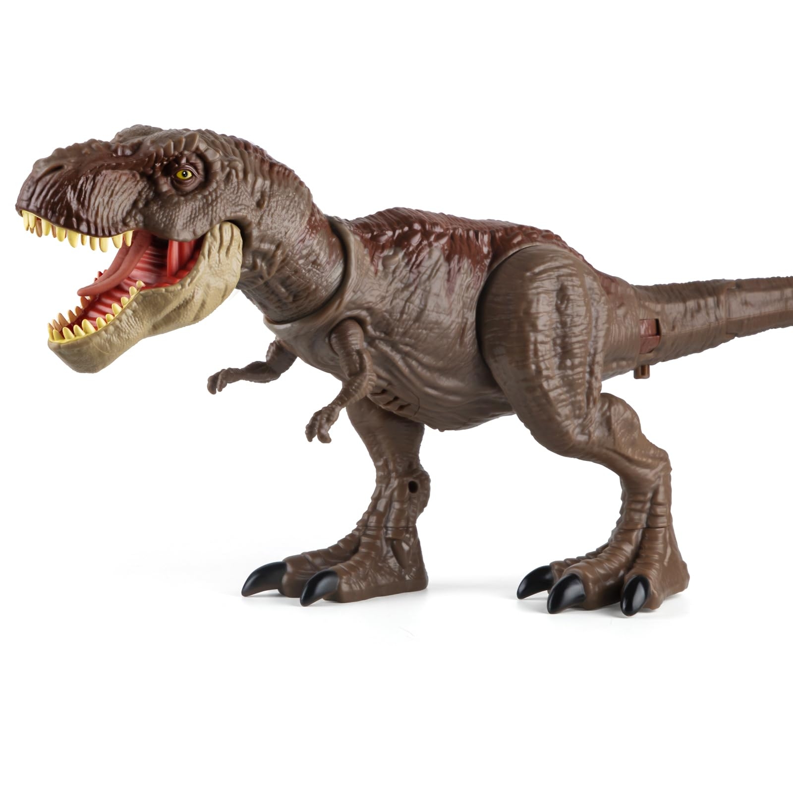 Amazon Tyrannosaurus Rex Action Figure Toy Continuing Head Strike T Rex Dinosaur Toy With Roar Light Up Neck Attack Tail Flick Attack Movable Jaws And Limbs Dinosaur Toys For Kids