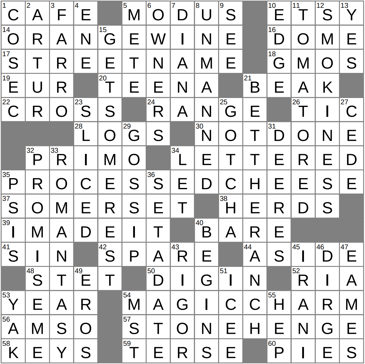 American For One Crossword Clue Archives LAXCrossword