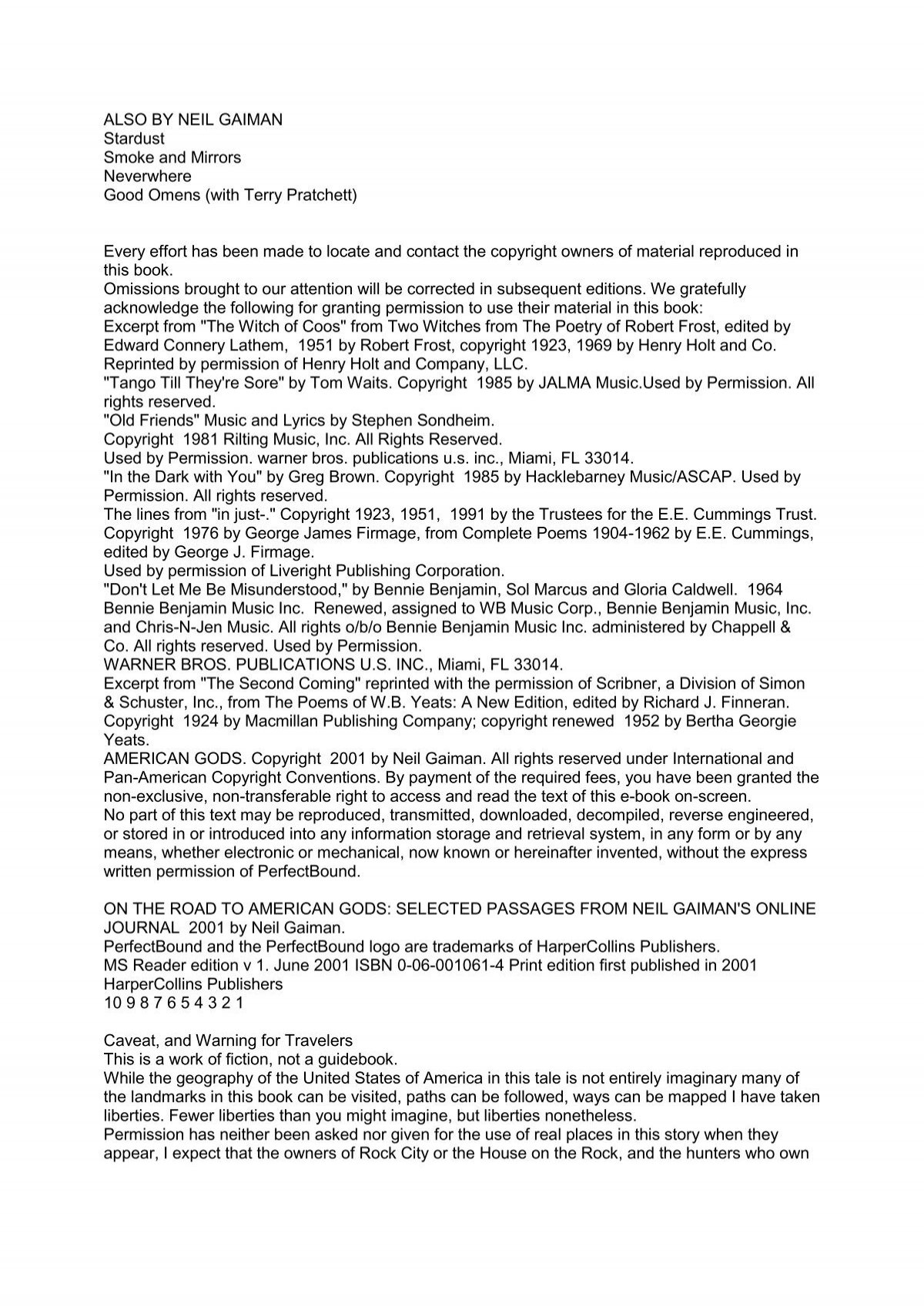 American Gods Neil Gaiman