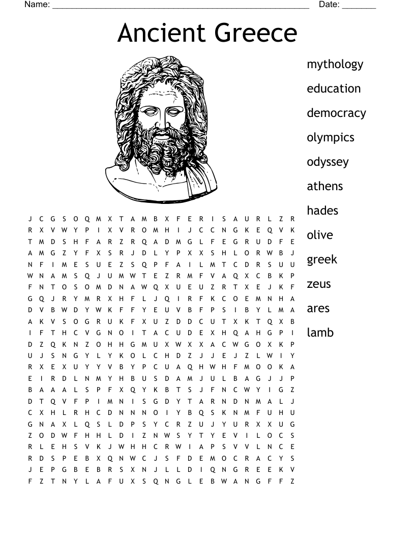 Ancient Greece Crossword WordMint Ancient Greece Crossword WordMint
