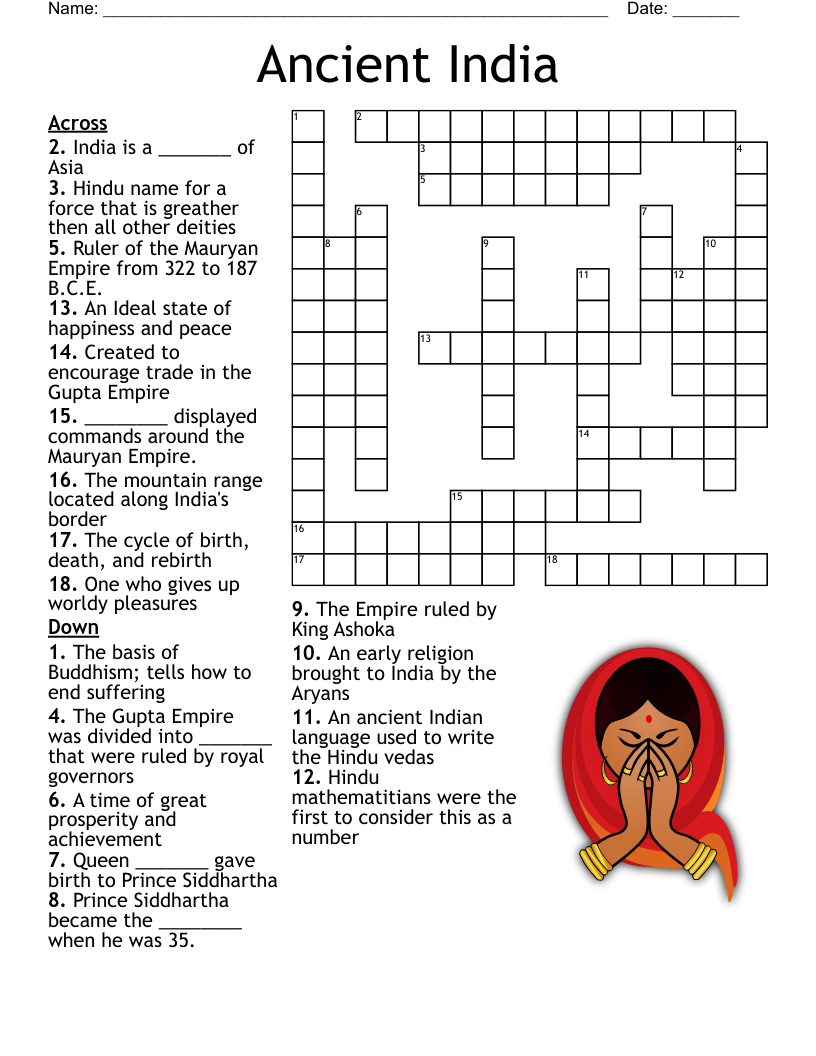 Ancient India Crossword WordMint Ancient India Crossword WordMint