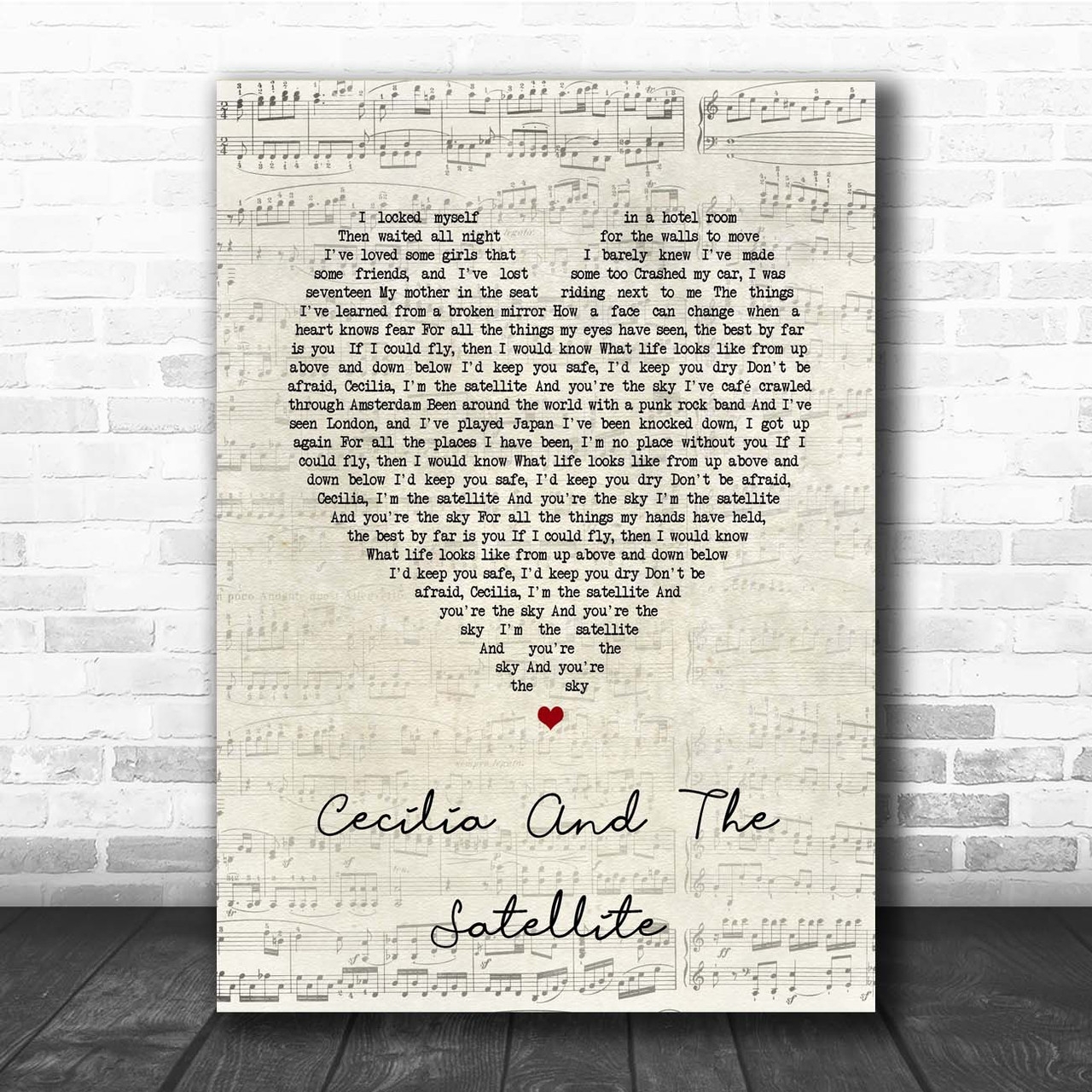 Andrew McMahon In The Wilderness Cecilia And The Satellite Script Heart Song Lyric Print Song Lyric Designs Andrew McMahon In The Wilderness Cecilia And The Satellite Script Heart Song Lyric Print Song Lyric Designs