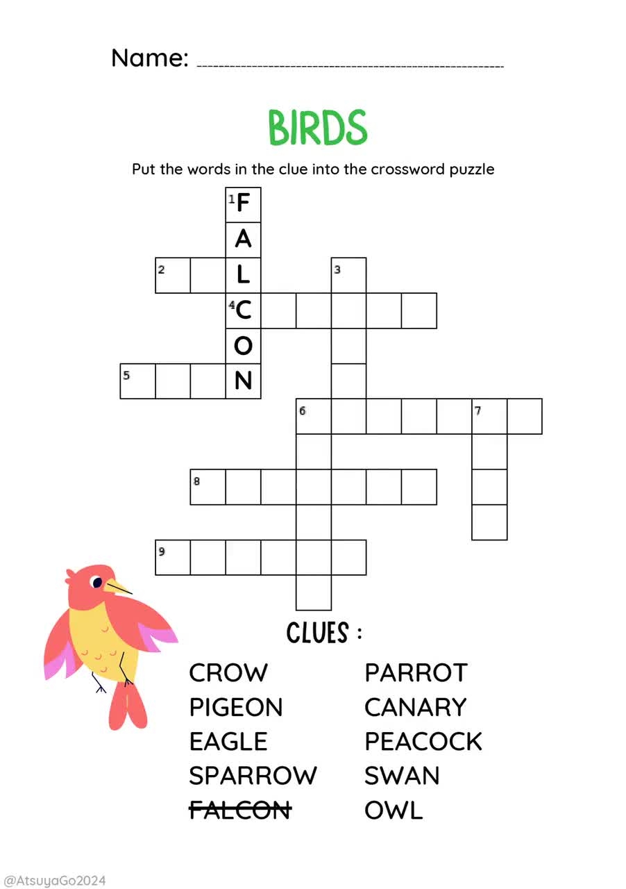 Animals Crossword For Kids Printable A4 Activity PDF Download Etsy Australia Animals Crossword For Kids Printable A4 Activity PDF Download Etsy Australia