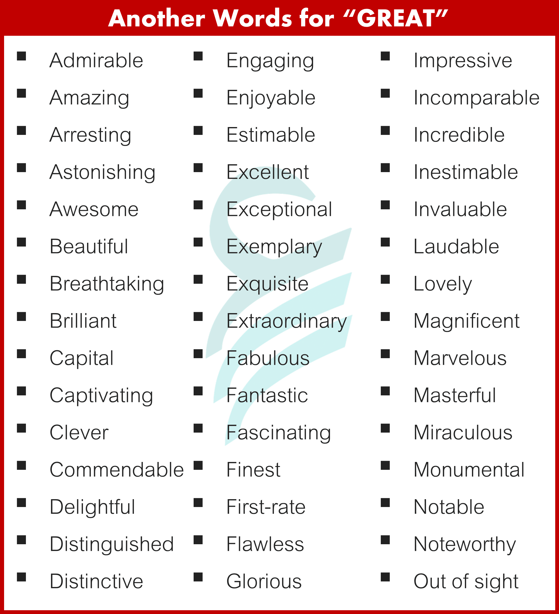 another word for commendable