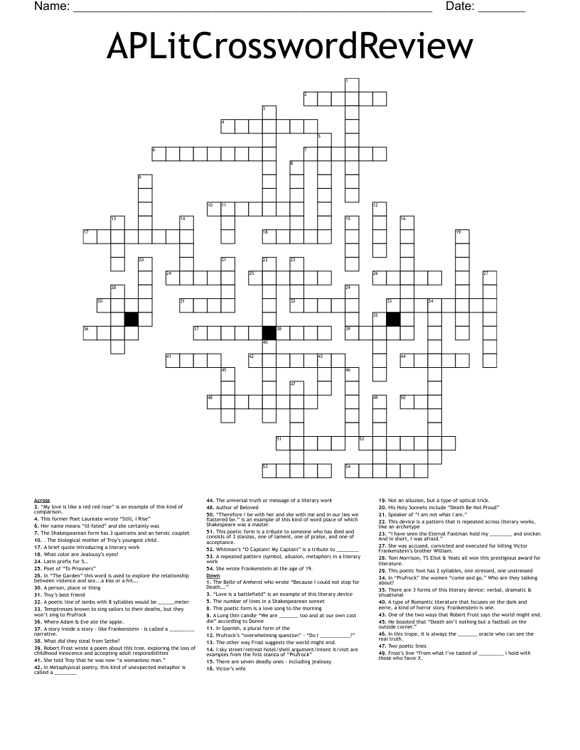 APLitCrosswordReview WordMint