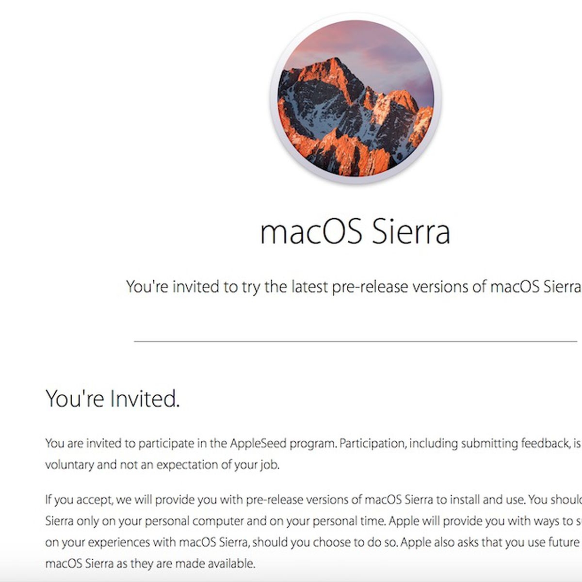Apple Invites Retail Employees To Test Pre Release Versions Of MacOS Sierra MacRumors
