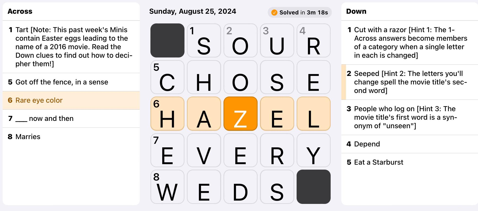 Apple News Mini August 24 2024a R crossword Apple News Mini August 24 2024a R crossword