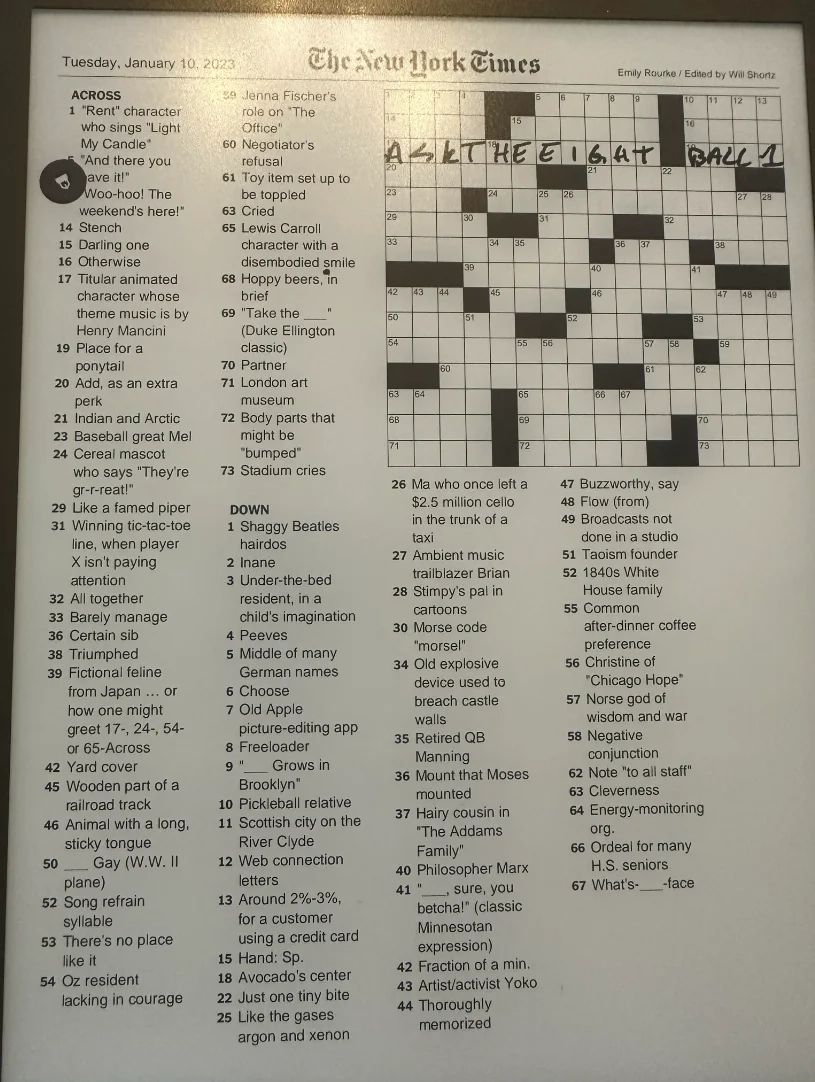 online recap letters crossword