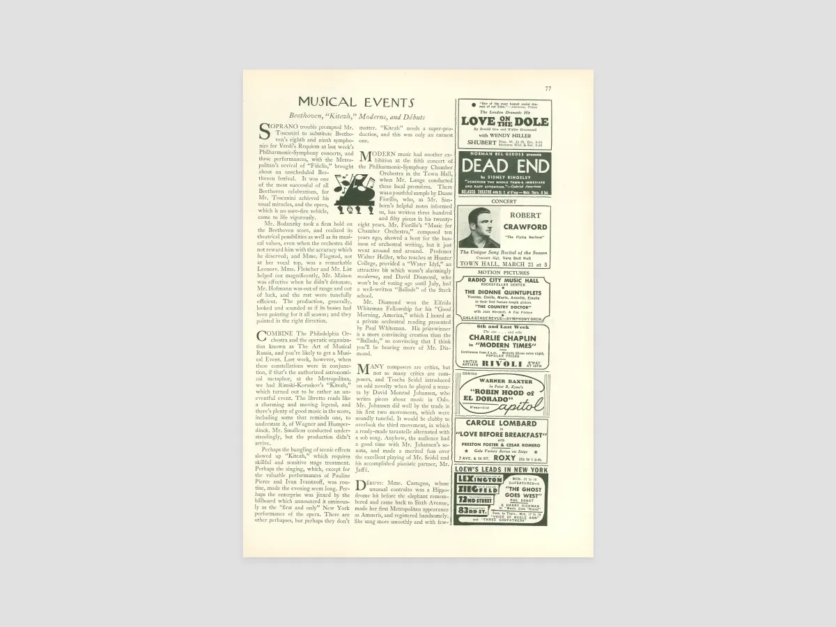 Beethoven Kitezh Moderns And D buts The New Yorker