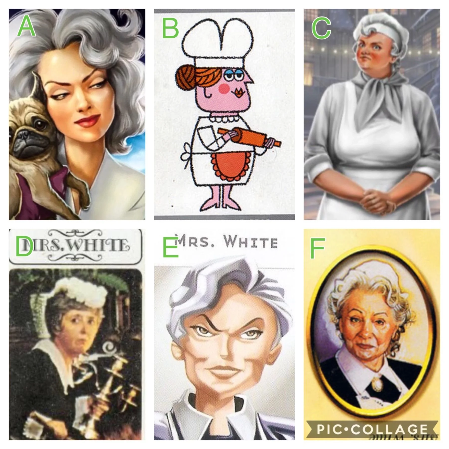 Best worst Mrs White from Clue Art R boardgames