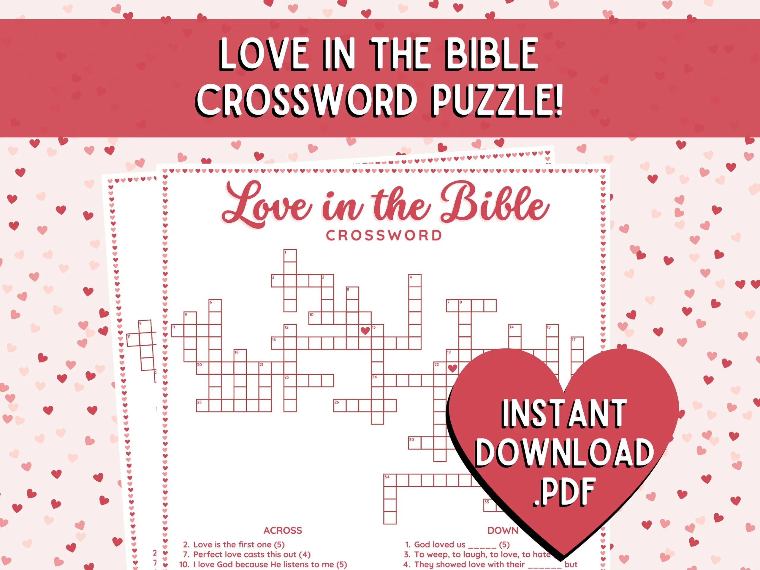 Bible Valentine s Day Crossword Puzzle Love Marriage Game PDF Download Etsy Bible Valentine s Day Crossword Puzzle Love Marriage Game PDF Download Etsy