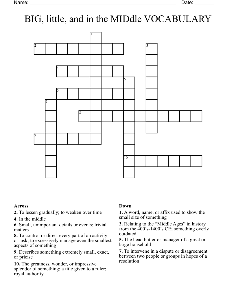 extremely small crossword clue