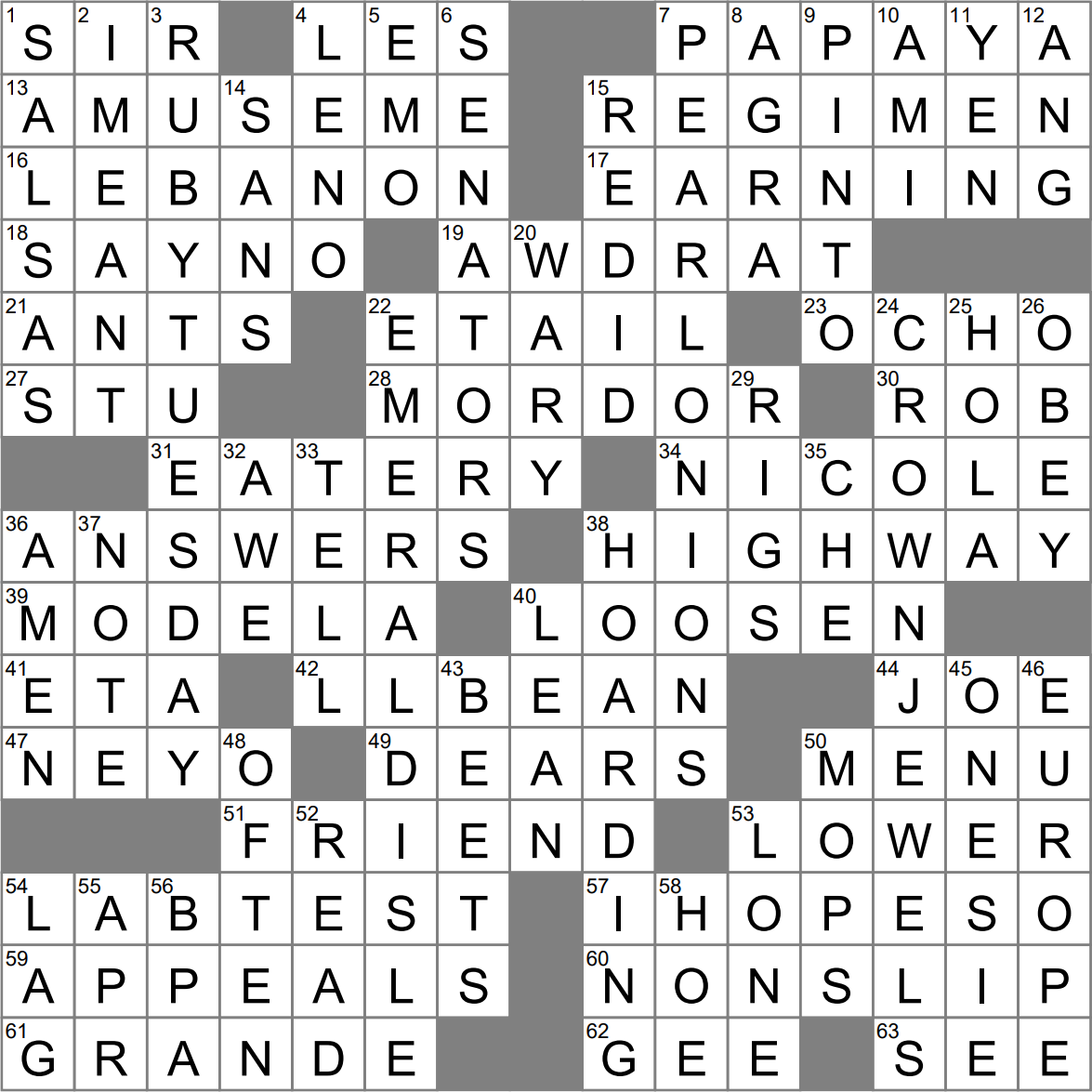 Big Name In Outdoor Apparel Crossword Clue Archives LAXCrossword