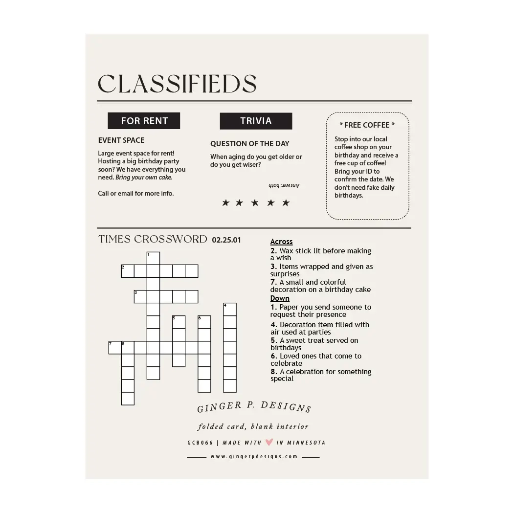 Birthday Times Greeting Card